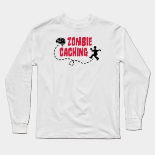 Geocache-Zombie caches Brain Long Sleeve T-Shirt